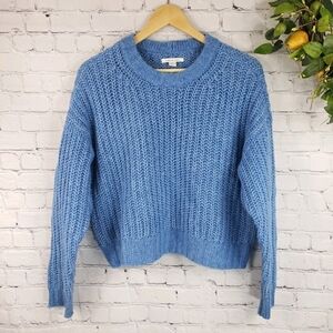 AMERICAN EAGLE Cable Knit Sweater Blue Size S